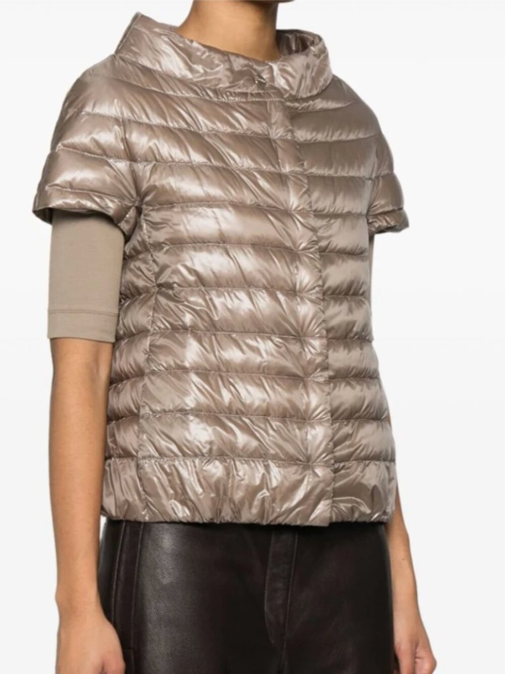Herno Emilia Quilted Jacket in Warm Taupe Size 40/US 4
